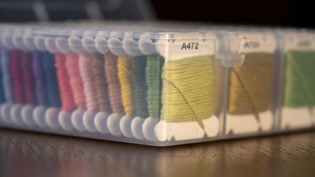 próbki haftów i nici